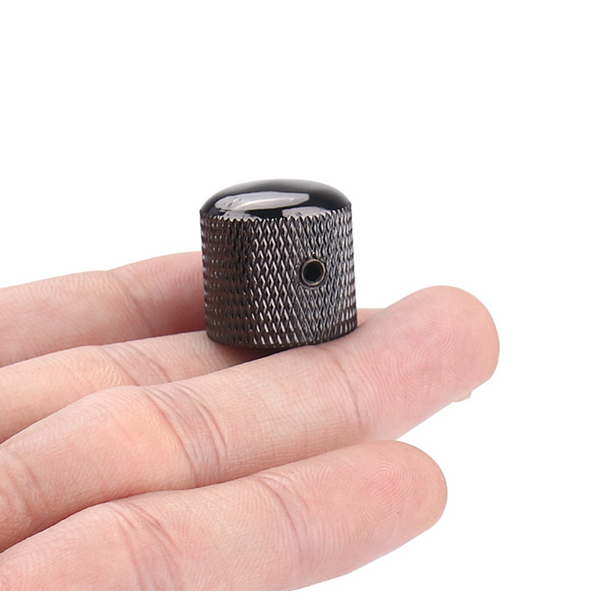 4Pcs Electric Guitar Volume Control Dome Knobs Black Guitar Parts