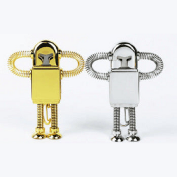 USB Flash Drives Metal Robot U Disk Spring Zinc Alloy