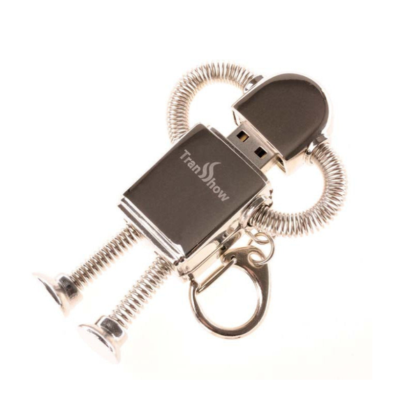 USB Flash Drives Metal Robot U Disk Spring Zinc Alloy