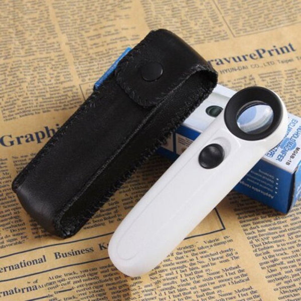 Mg6b 1B 2040 40X Magnifier Hand Held Loupe White Low Vision Magnifiers
