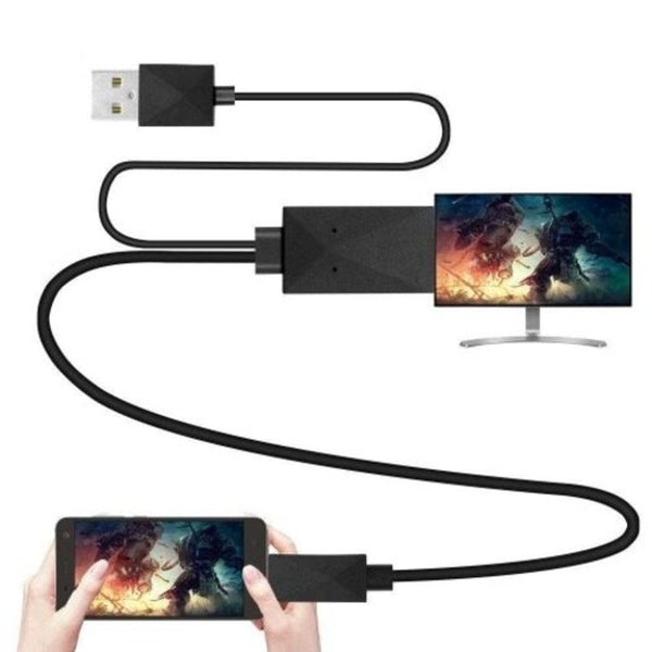 Mhl Micro Usb To Hdmi 1080P Tv Cable Adapter For Android Phone Black Cables & Adapters