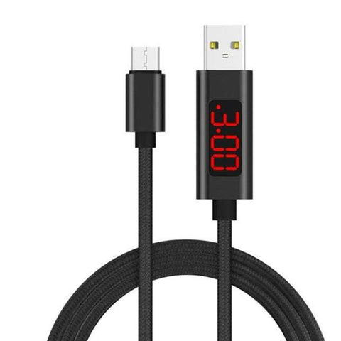 Mobile Phone Micro Usb Cable Voltage And Current Display Fast Charging Data Sync
