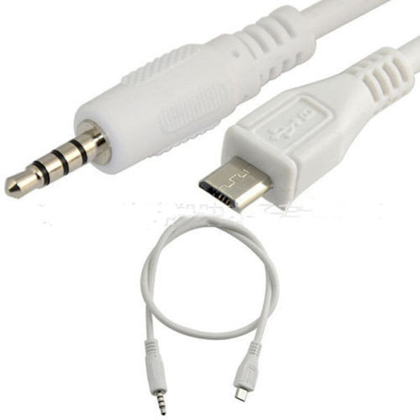 3.5Mm Stereo Plug Jack To Micro Usb Pin Male Adapter Convertor Cables & Adapters