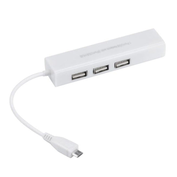 Micro Usb To Network Lan Ethernet Rj45 Adapter With 3 Port 2.0 Hub Compliant Interface Version Usb Cables Hubs & Adapters