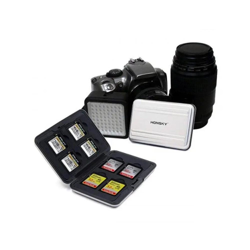 Micro Sd Card Holder Storage Box Silver Memory Card Cases