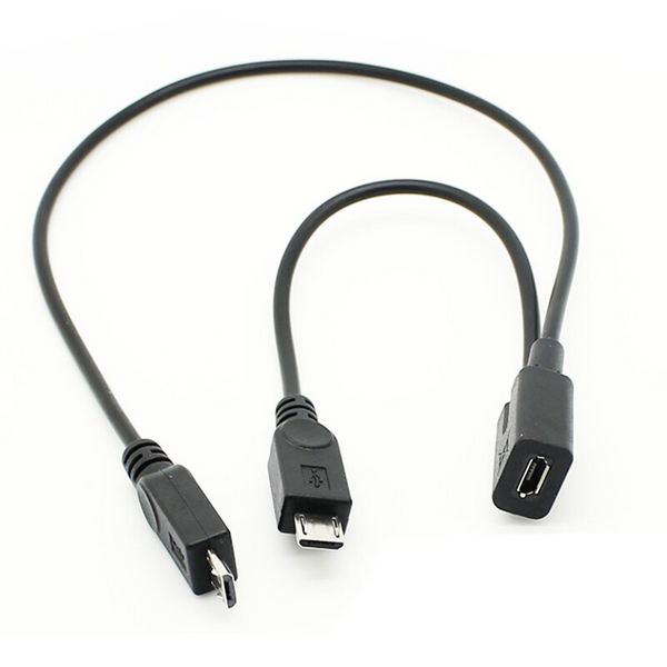 Cables & Adapters Micro Usb 2.0 Splitter Y 1 Female To Male Data Charge Cable Extension Cord