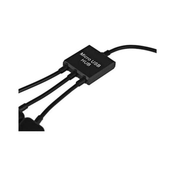 Micro Usb Hub Adapter Cable 3 In 1 To Dual And Female Port / For Samsung Galaxy S5 S4 S3 Not Black