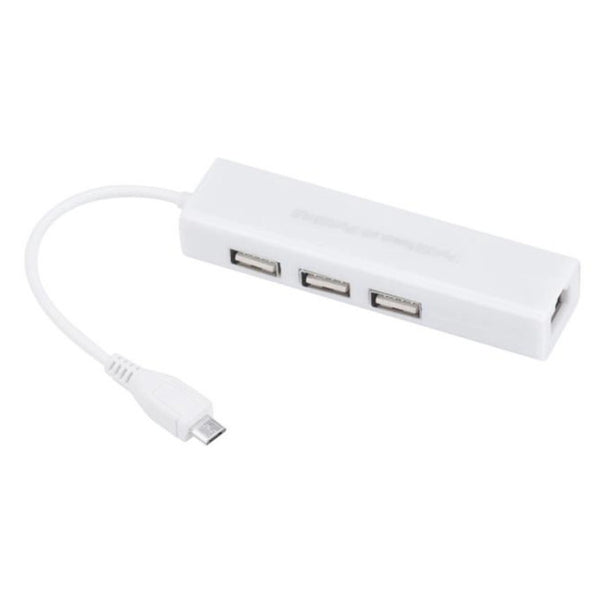 Micro Usb To Network Lan Ethernet Rj45 Adapter With 3 Port 2.0 Hub Compliant Interface Version Usb Cables Hubs & Adapters