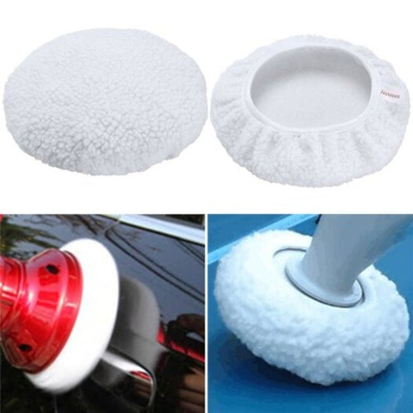 Microfiber Sponge Cover Auto Polishing Machine Waxing Buffer Bonnet Pad White Mitts Bonnets & Buffing Pads
