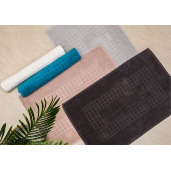 Microfiber Soft Non Slip Bath Mat Check Design (Petrol)