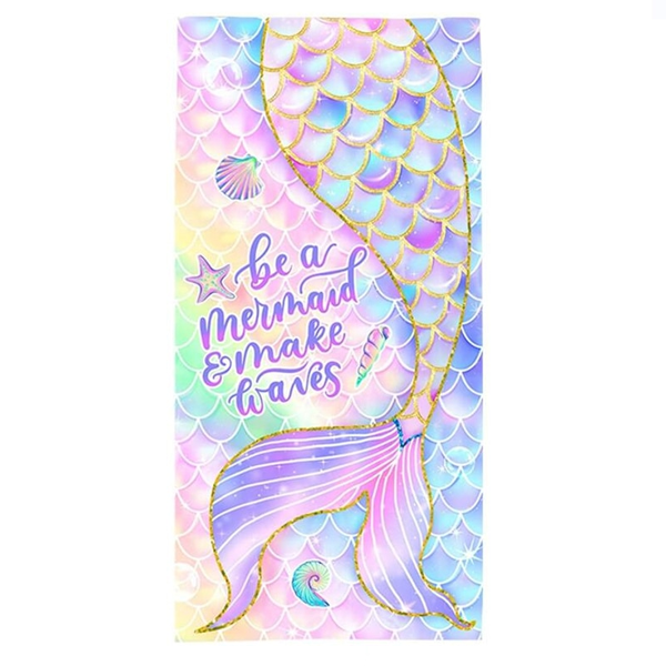 Microfibre Pastel Mermaid Beach Towel Towels & Flannels
