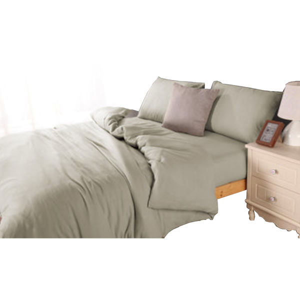 Microflannel Duvet Cover And Sheet Comb Set Double Silver Double Bed Quilts