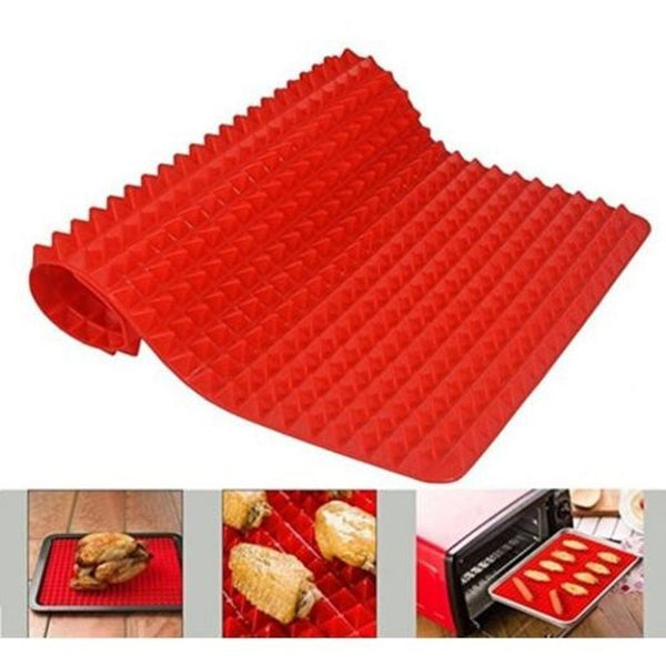 Microwave Creative Pyramid Silicone Baking Mat Nonstick Pan Pad Cooking Red Other Bakeware & Ovenware