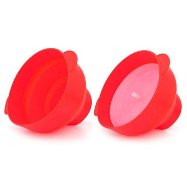 Microwave Cooking Gadgets Microwaveable Silicone Popcorn Maker Bowl With Handle High Temperature Resistance Bpa Free Container Bean Red