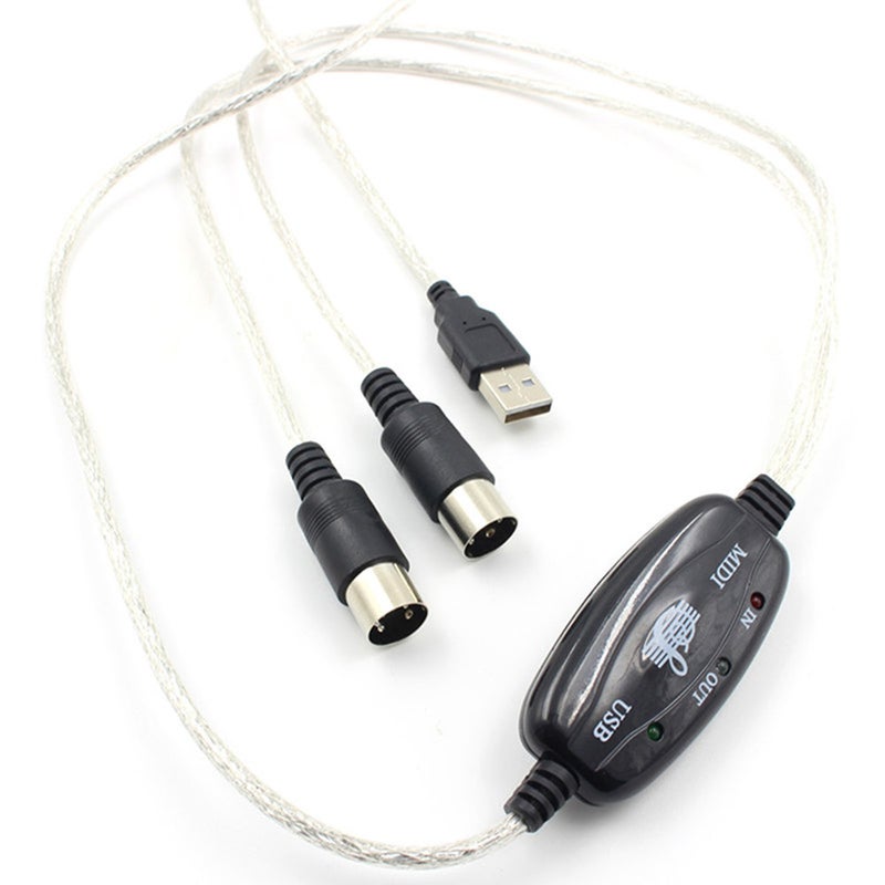 Midi To Usb Interface Cable Adapter For Keyboard Electronic Drum Music Cables Snakes & Interconnects