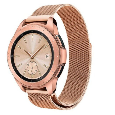 Milanese Watch Mesh Loop Stainless Steel Breathable And Confortable Band Strap For Samsung Galaxy 42Mm Rose Gold