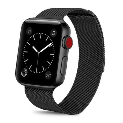 Milanese Loop Wristband Strap For Apple Watch Series 4 / 3 2 1 42Mm 44Mm Black