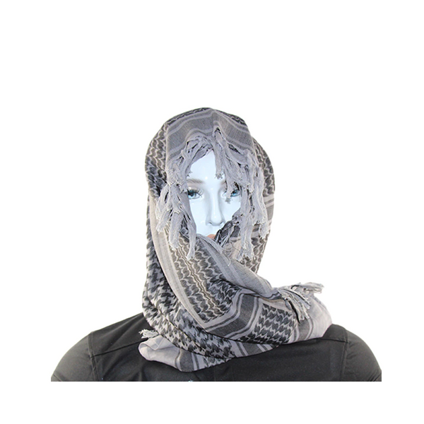 2Pcs Military Arab Keffiyeh Shemagh Scarf Cotton Winter Shawl Neck Warmer Cover Head Wrap Windproof Tactical Camping Men Women Balaclavas Masks & Tube