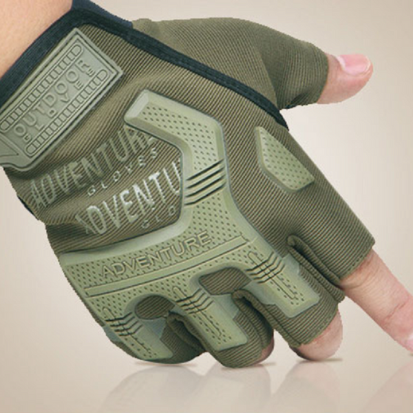 Tactical Anti Slip Half Finger For Outdoor Sports Army Green Gloves