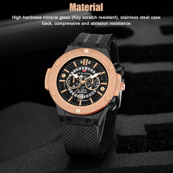 Veile Studios Big Face Military Tactical Watch Black Mens Outdoor Sport Wrist Large Analog Digital For 3 Watches