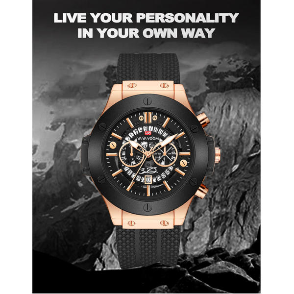 Veile Studios Big Face Military Tactical Watch Black Mens Outdoor Sport Wrist Large Analog Digital For 2 Watches