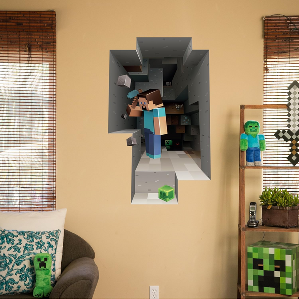 Minecraft Giant Scale Wall Sticker Cartoon Stickers 2 Pack For Decor Wall Stickers