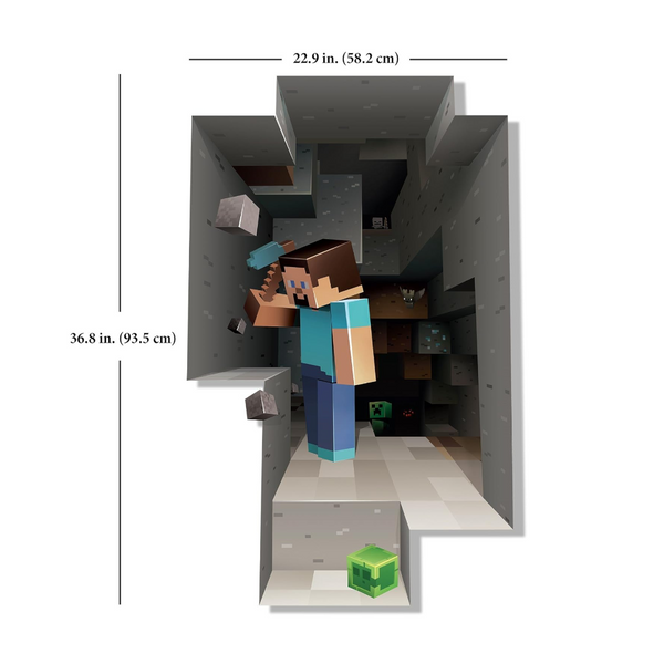 Minecraft Giant Scale Cartoon 2 Pack For Kids Room Decor Wall Stickers