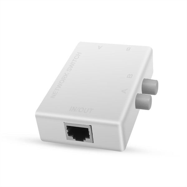 Mini 2 Port Rj45 Network Switch Ethernet Box Switcher Dual Way Manual Sharing Adapter Hub Network Switches