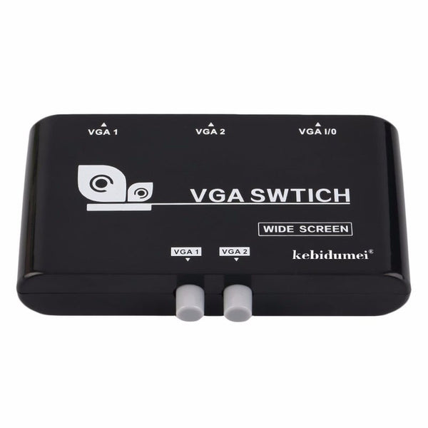 Mini 2 Port Vga Selector Box Multiple Inputs Vgasvga Manual Sharing Switch Switcher For Lcd Pc Laptop Monitor/Av Cables & Adapters