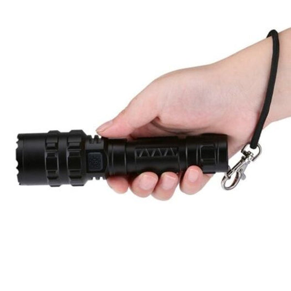 Mini 65000 Lumens Led Tactical Flashlight Usb Rechargeable Waterproof Modes Black