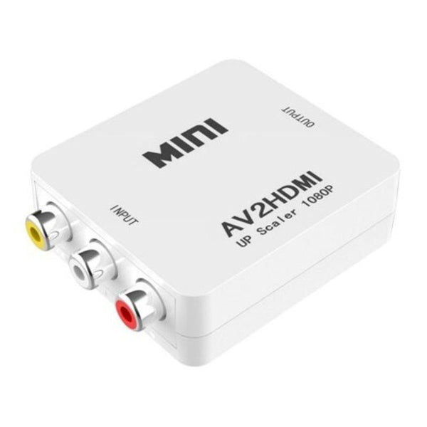 Mini Av To Hdmi Video Converter Box Av2hdmi Rca Cvbs Adapter White Usb Cables Hubs & Adapters