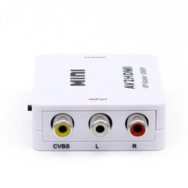 Mini Av To Hdmi Video Converter Box Av2hdmi Rca Cvbs Adapter White Usb Cables Hubs & Adapters