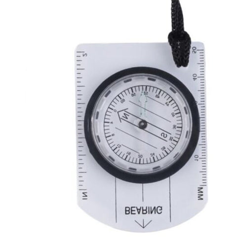 Mini Baseplate Compass Map Scale Ruler For Outdoor Camping Hiking Transparent