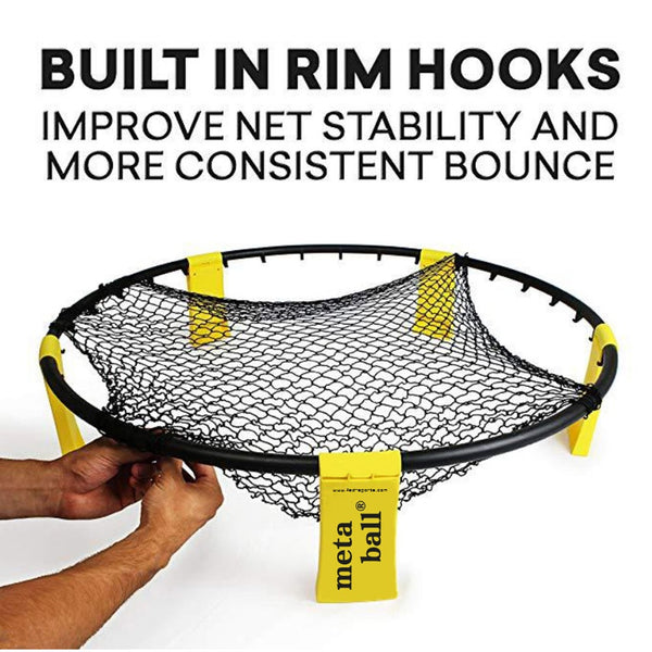 Mini Beach Ball Game Set Outdoor Team Sports Lawn Fitness Equipment Net With 3 Balls 4Pcs Spikeball Volleyball