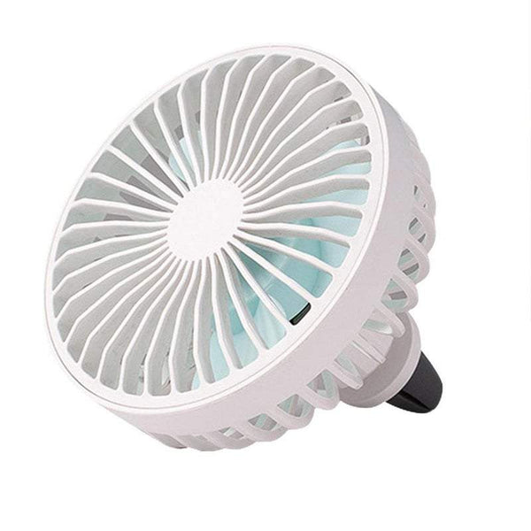 Rotating Car Fan With Led Light Portable 360 Cooling Clip