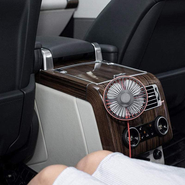 Rotating Car Fan With Led Light Portable 360 Cooling Clip