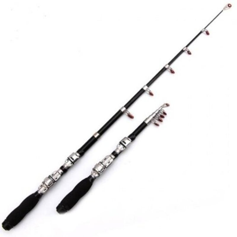 Mini Collapsible Fishing Rod 1.9M Black Rods & Poles