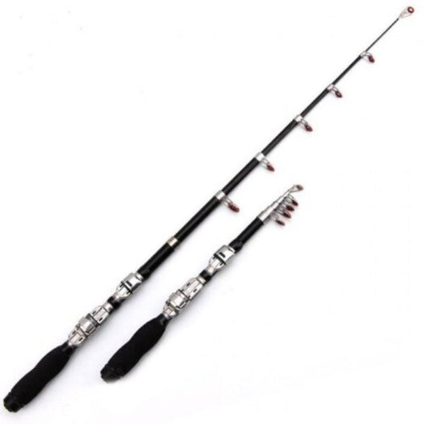 Mini Collapsible Fishing Rod 1.9M Black Rods & Poles