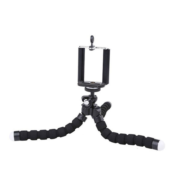Mini Flexible Sponge Octopus Tripod Without Remote Control Black Mounts & Holders