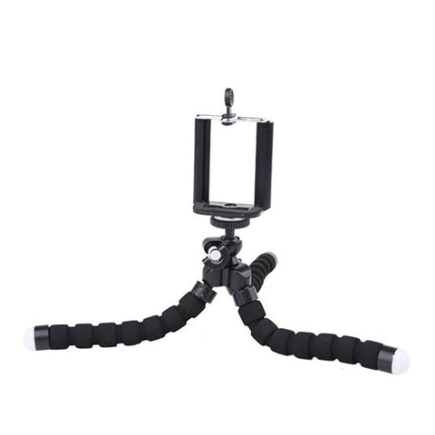 Mini Flexible Sponge Octopus Tripod Without Remote Control Black Mounts & Holders
