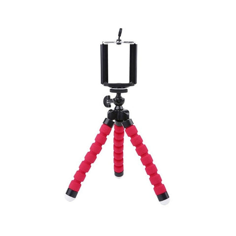 Phone Mobile Camera Holder Clip Smartphone Stand Octopus Mini Tripod Red Mounts & Holders