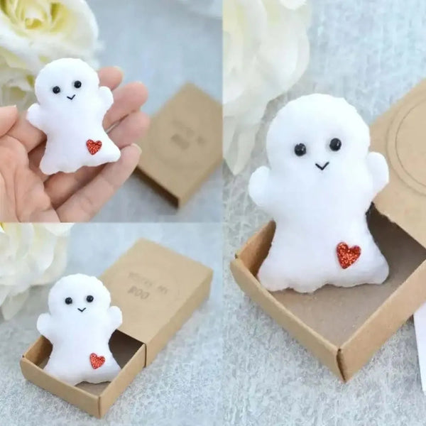 Plush Toys Mini Ghost Doll Cute Love Hugs Plush Matchbox Gifts Little Greeting Card