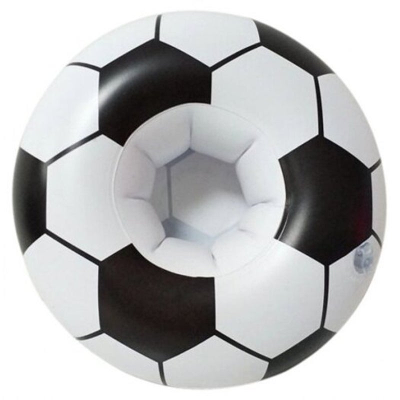 Mini Inflatable Floating Soccer Cup Holder Circle For Summer Swim Pool Black Floats & Rafts