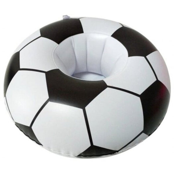 Mini Inflatable Floating Soccer Cup Holder Circle For Summer Swim Pool Black Floats & Rafts