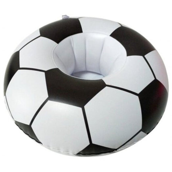 Mini Inflatable Floating Soccer Cup Holder Circle For Summer Swim Pool Black