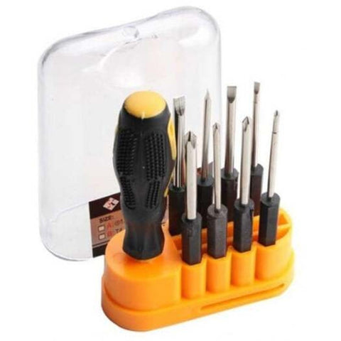 Mini Multi Function Screwdriver Maintenance Tool Group 8 Pieces Bee Yellow