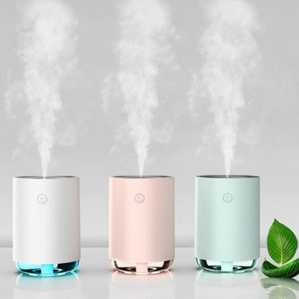 Mini Night Light Sterilization Air Humidifier 220Ml Ultrasonic Fog Creator Home Office Car Coral Blue Humidifiers