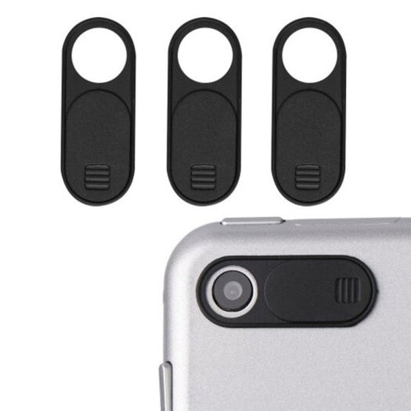 Mini Plastic Shutter Magnet Slider Cover For Pc Iphone Notebook Camera Lens 3Pcs Black