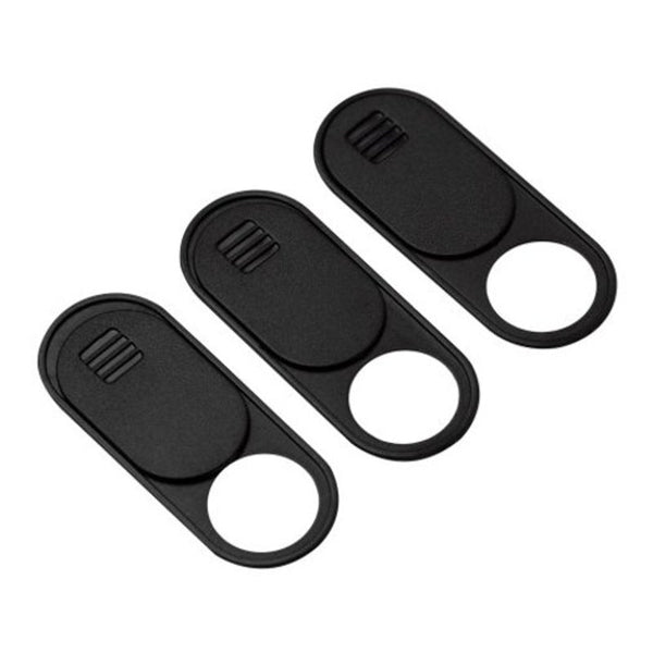 Mini Plastic Shutter Mag Net Slider Cover For Pc Iphone Notebook Camera Lens 3Pcs Black Screen Protectors