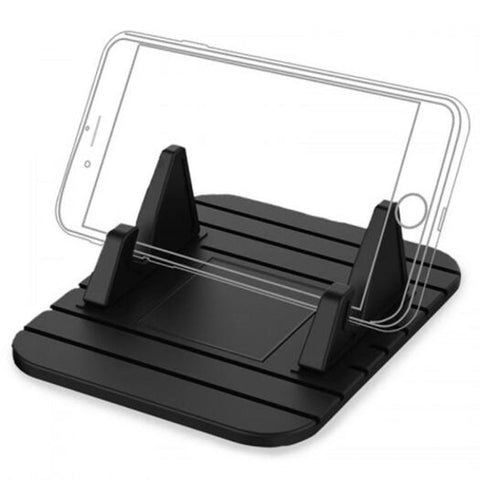 Mini Portable Car Dashboard Anti Skid Bracket Pad Silicone Phone Holder Mat Black